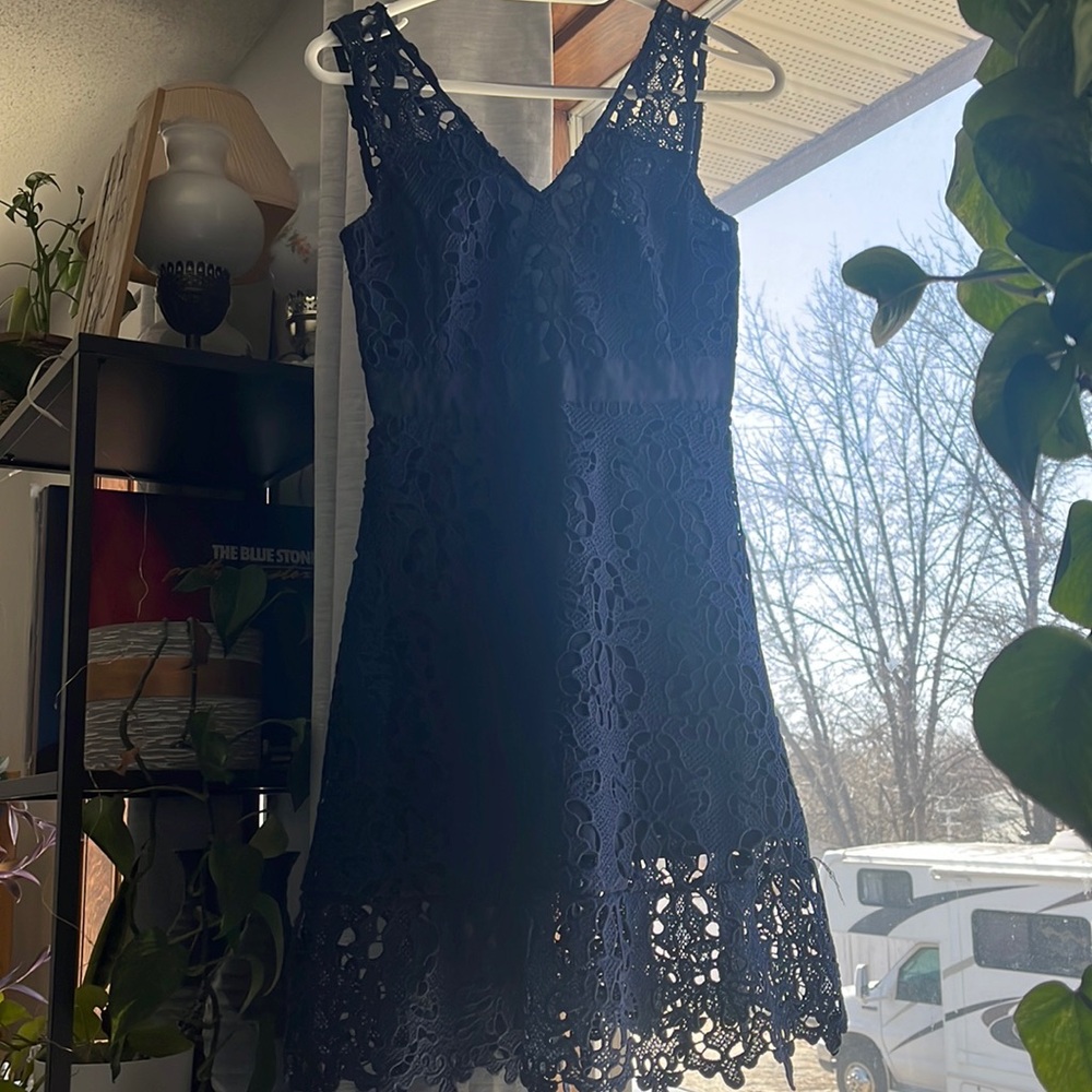 Banana Republic Navy Fit & Flare Dress NWT